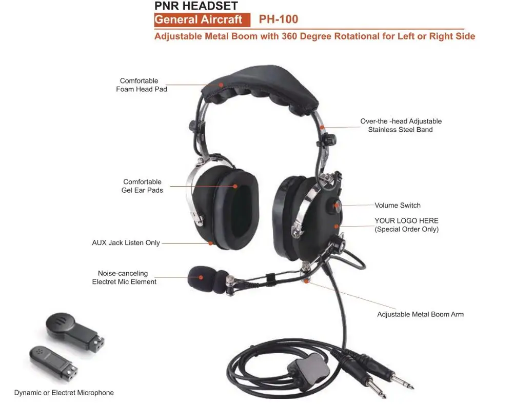 Raytalk Lightweight Aviation Noise Cancelling Headphones For Aircraft