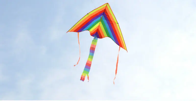 Rainbow Kite Outdoor Baby Toy For Kids Kites without Control Bar and Line BSCA 