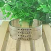 Professional Adjustable Inspirational Bangles Quotes engraved Bracelets supplier