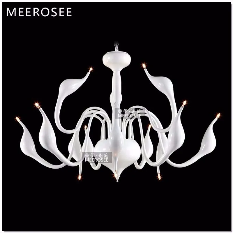 Modern White Swan Chandelier Light Fixture Lighting Fitting Black Modern White Swan Chandelier Light Fixture Lighting Fitting Black Romantic Hanging Suspension Drop Lamparas