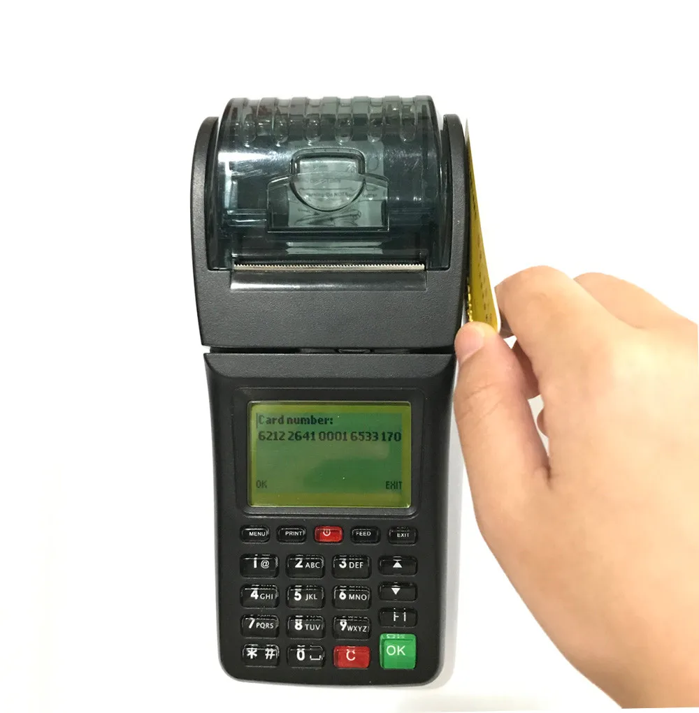 card reader and receipt printer