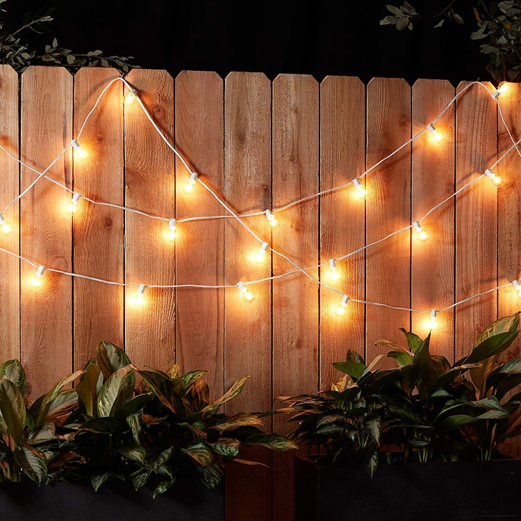 G40 Solar Led String Light For Christmas With Hanging Sockets Edison