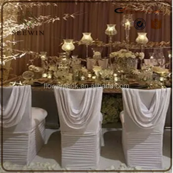 Wedding Spandex Chair Cover With Drape On Back Buy Wedding Chair
