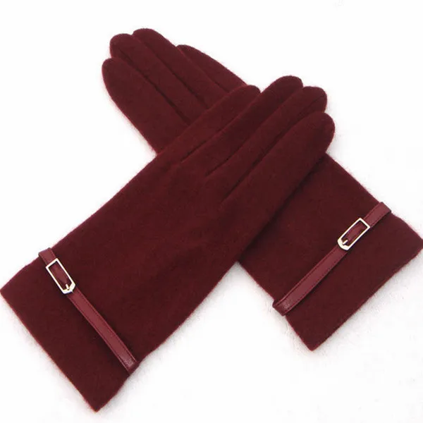 Korean style basic cheap winter woolen gloves for women