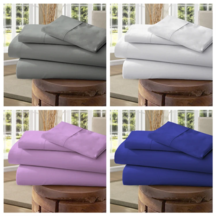 100 Cotton Satin Stripe Bed Sheets Wholesale/hotel Bed Sheet Sets