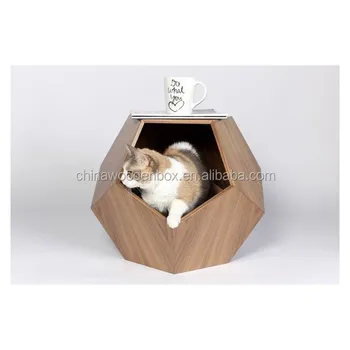 wooden cat house