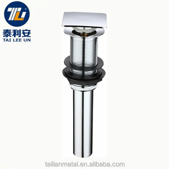 
2018 Hot sales bathroom brass square cap bath pop up waste for basin 