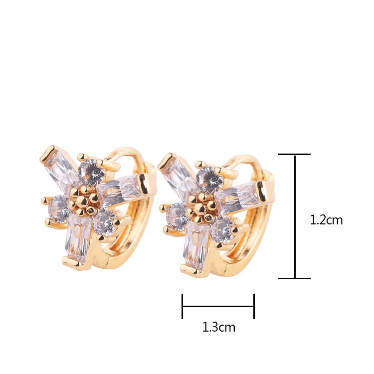 Cheap Fake Diamond Clip Hoop 14k Gold Filled Earrings - Buy 14k Gold ...