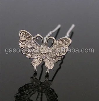 Cheap Wholesale Antique Silver Butterfly Hair Clips Bobby Pins