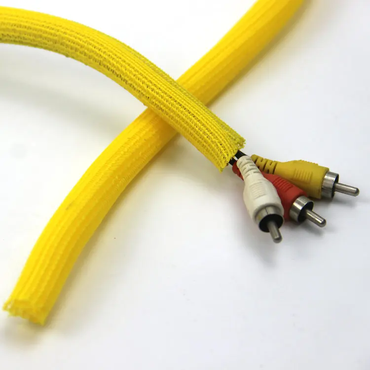 Self Wrap Around Split Braided Cable Wire Sleeving Buy Self Wrap