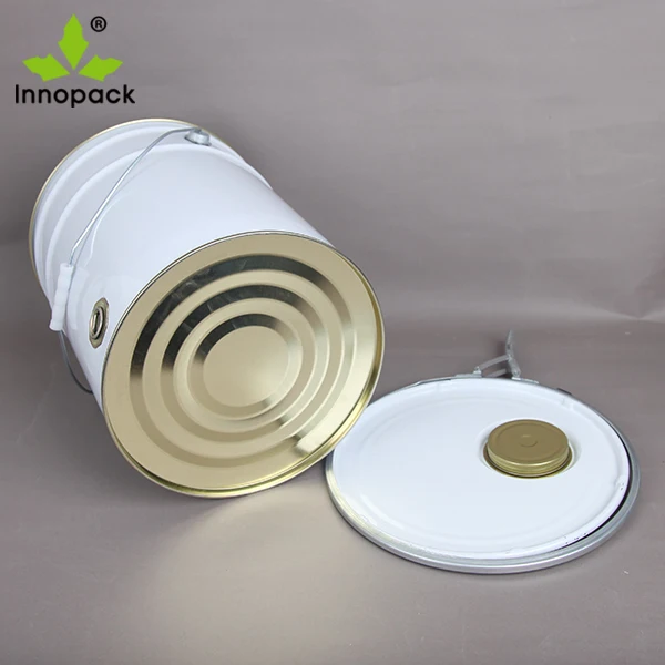 20l Metal Oil Bucket / Drum For Grease Lubricant With Spout And Flower