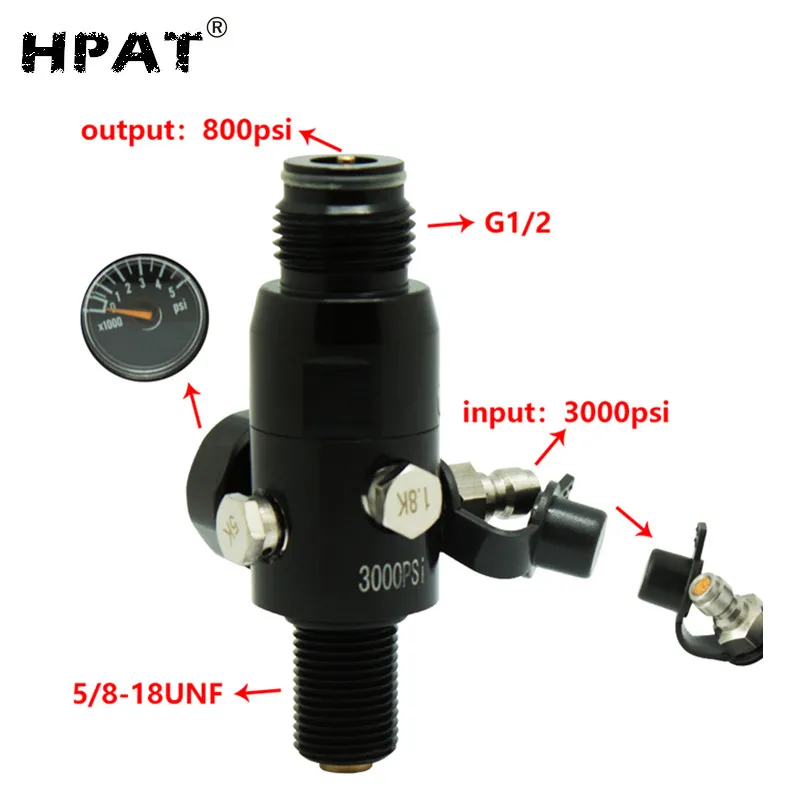 4500/3000psi Paintball Hpa Tank Regulator Output Pressure 800psi Buy