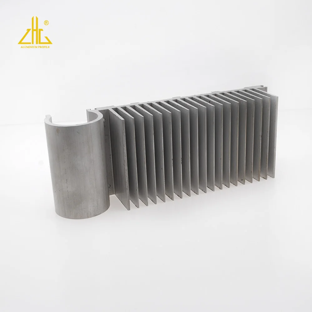自定义 100 毫米大型压铸翅片空心挤压铝散热器型材外壳