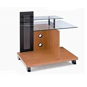 Protable Glass and MDF Computer Desk