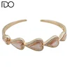 14k Rose Gold Plating Heart Pink Mother Of Pearl Bangle With Cubic Zirconia