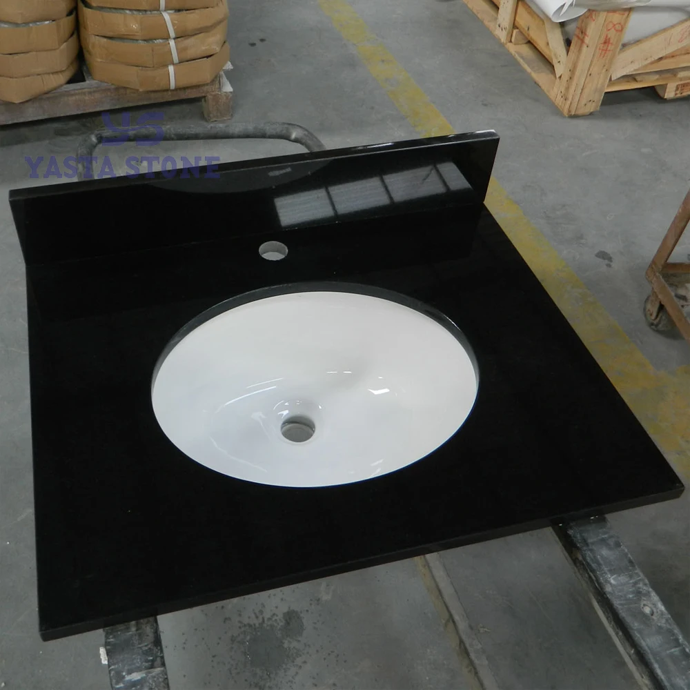 31inches By 22 Inches Shanxi Absolute Black Granite Vanity Top With