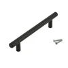 Black powder coated stainless steel furniture cabinet door handle VT-01.060