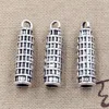 Cheap wholesale 3D alloy leaning tower of pisa italy bracelet charms for gift
