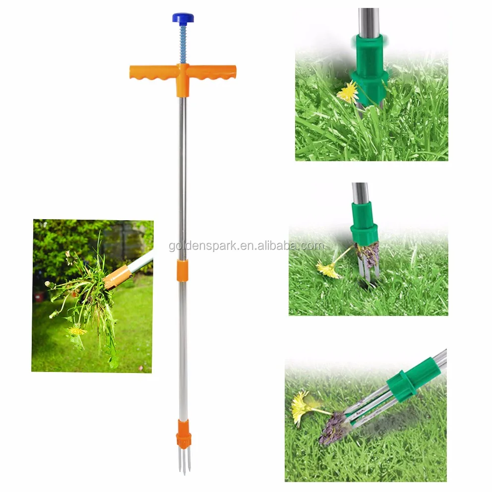 Manueller Unkrautstecher – Für Garten, Rasen & Beete, Mit Holzgriff, 7 Zoll (ca. 18 Cm)