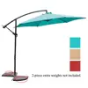 10FT Aluminum Patio Market Offset Cantilever Hanging Garden Umbrella with Cross Base