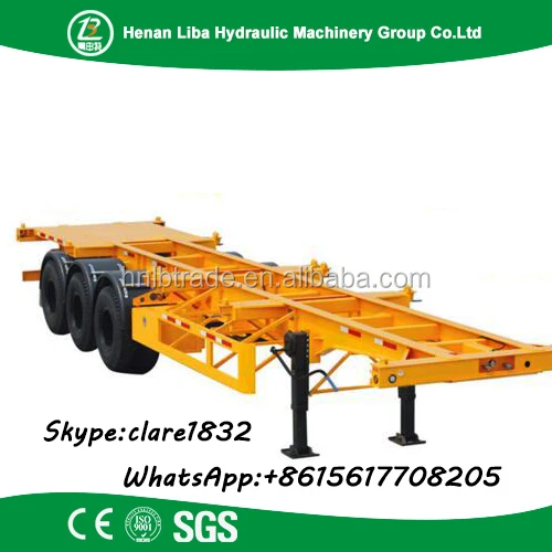 Liba 3 axle 20ft 40ft 45ft Skeleton Container Transport Semi Trailer For Sale