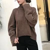 Women Knitted Top long Sleeve Super Thick Turtleneck Pullover Sweater for Women Female