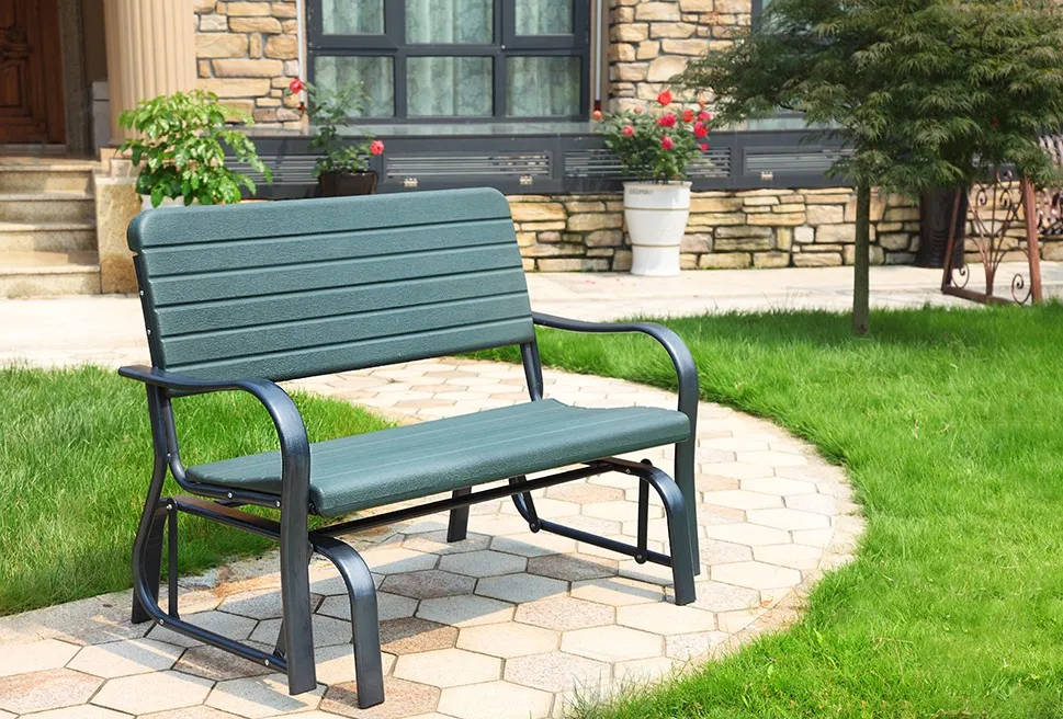 Plastic With Steel Outdoor Public Swing Bench - Buy Plastic Outdoor ...