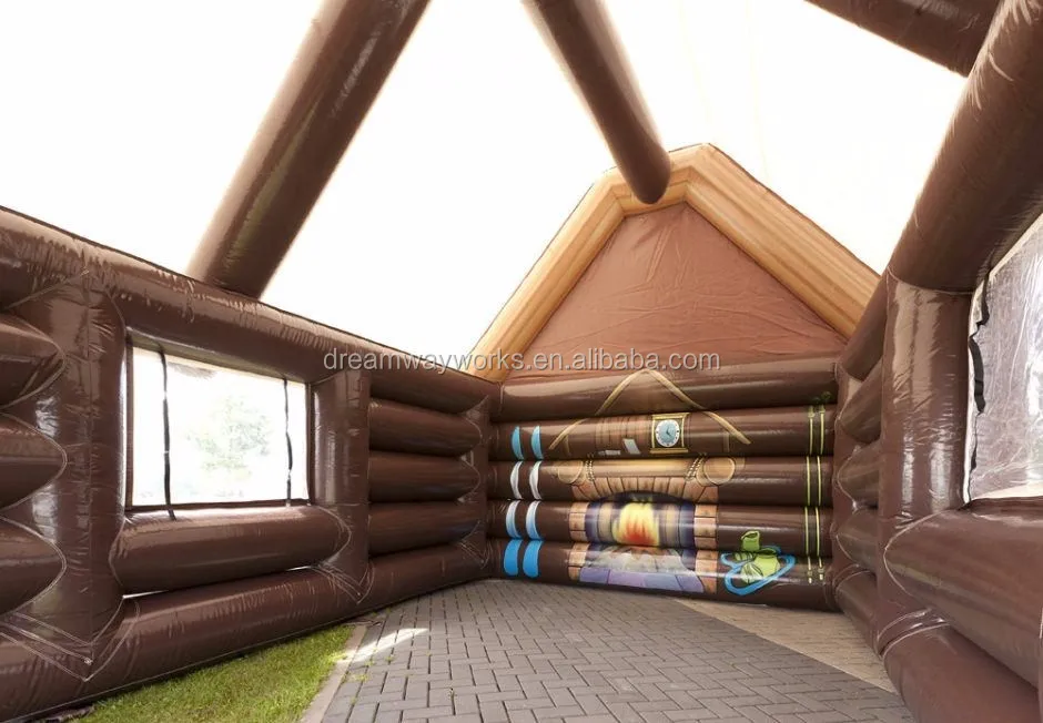 2019 Outdoor Inflatable Log Cabin Tent House Tent ...