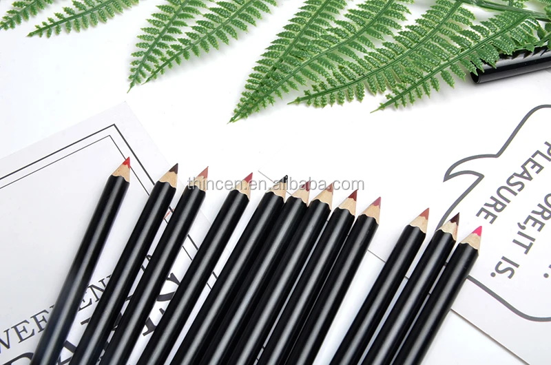 Wholesale Waterproof Cosmetics Wood Lipliner Private Label Lip Liner Pencil