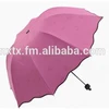 XTX 21inchs *8 Colour change magic watermark manual open four folding with wave edge umbrella