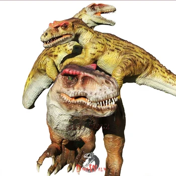 dino520 amusement park raptor dinosaur fight scene set