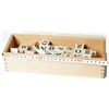 Baby Early Learning Stacking ABC Letter Wooden Alphabet Blocks With Nice Wood Box
