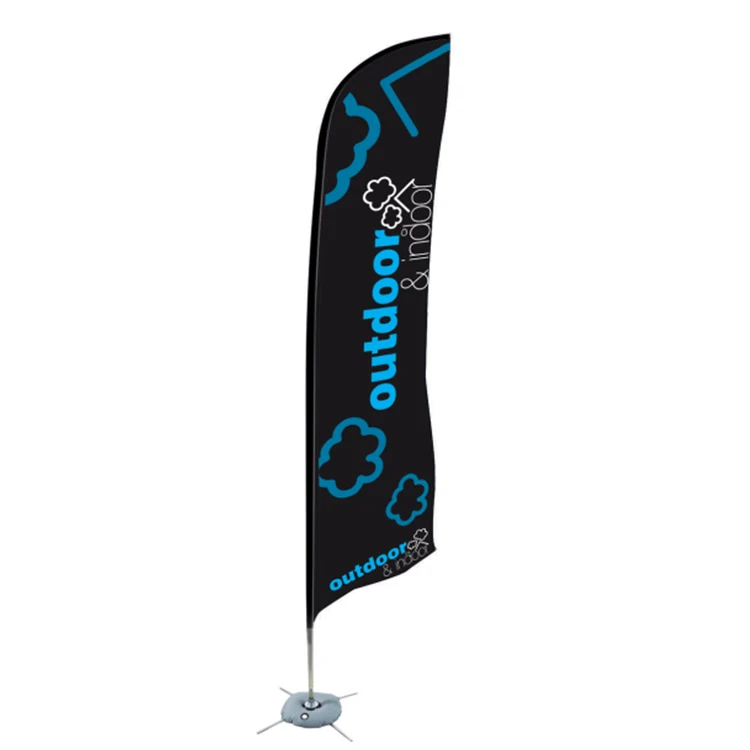 Custom made style outdoor advertising beach feather flag