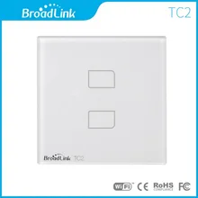 Broadlink TC2 2 gang EU UK US lighting touch switch can be control by phone working with broadlink rmpro Smart Home Atomation