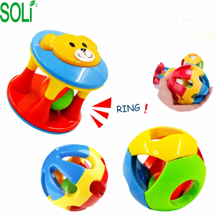 Kids Baby Lovely Plastic Rattle Shaking Bells Early Educational Funny Toy 
