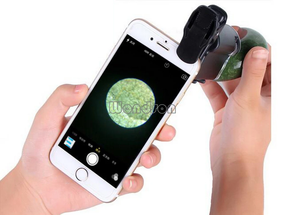 60x Portable LED Microscope With Universal Phone Clip – ISSCX Jewelers Magnifying Glass