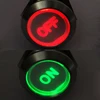 Dual Led Red / Green "ON" "OFF" Symbol 12V 24V 220V Light Illuminated Auto Switch Anti Vandal Latching Push Button Switch