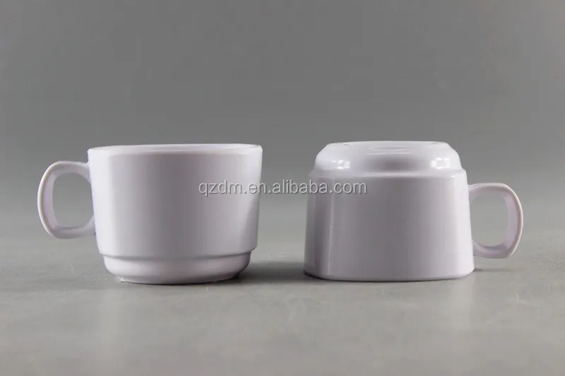 Square Shape Melamine White Coffee Mug Tea Cup