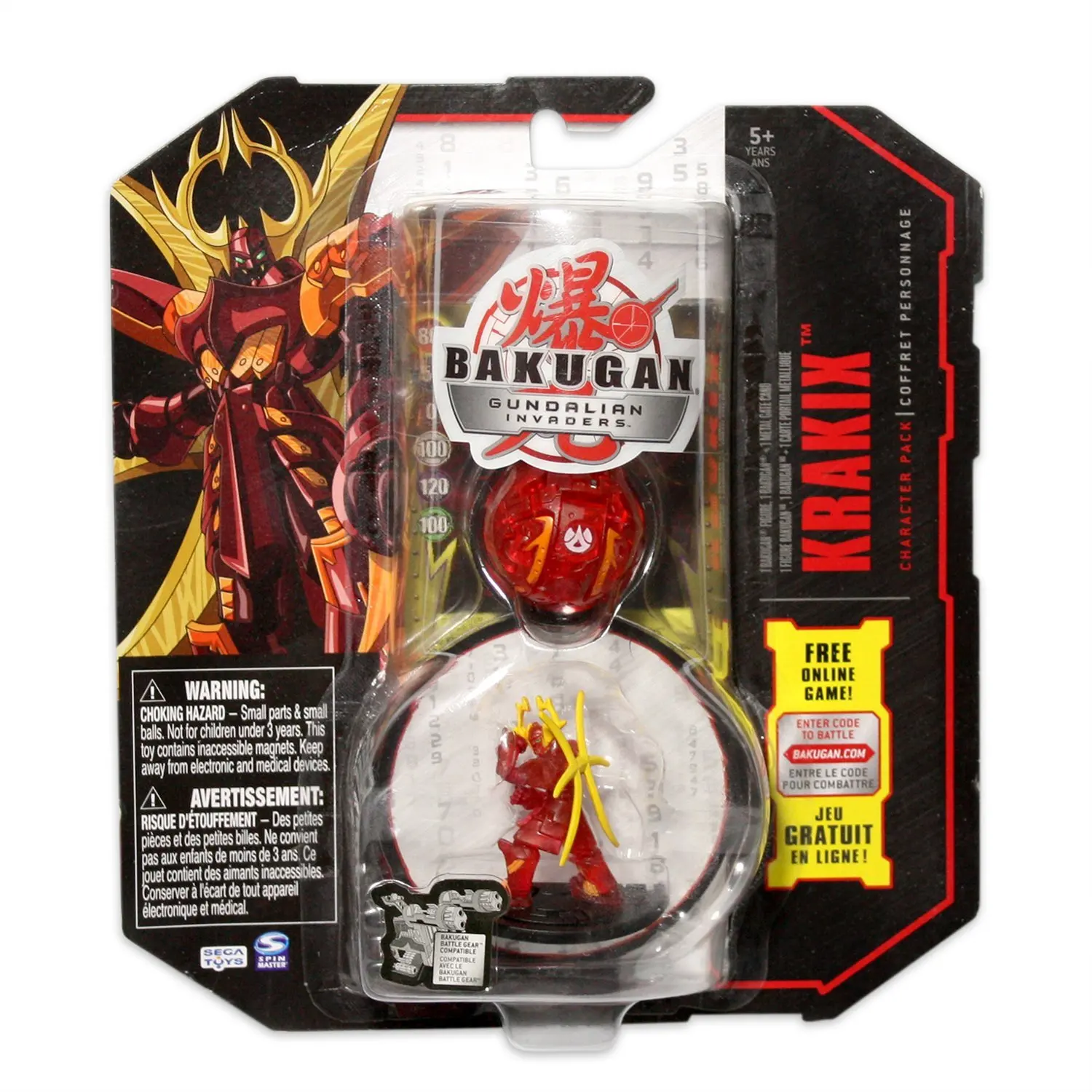 Bakugan Character Pack Red Helix Krakix S3. 