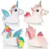 Ladies/Girls Novelty Unicorn Mule Slippers Super Soft Comfort Womens Girls Novelty 3D Character Plush Magical Winged Unicorn