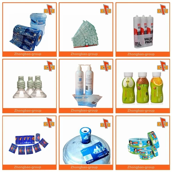 Full Color Print Plastic Sleeve Shrink Wrap Bottle Label For Mineral