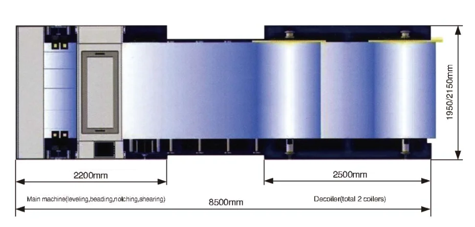 Ventilation duct production line HVAC air duct making machine