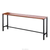 Foshan factory custom size retro bar long narrow solid wood bar dining table