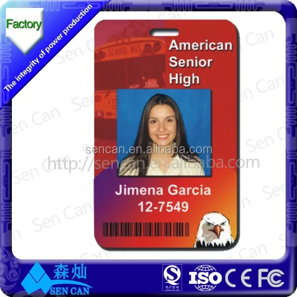 sample employee id cards with 125khz frequency for access control id cards sample