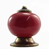 rural ceramic handles and knobs artist dresser pull porcelain kitchen dresser handle gold zinc knob American pink drawer pulls
