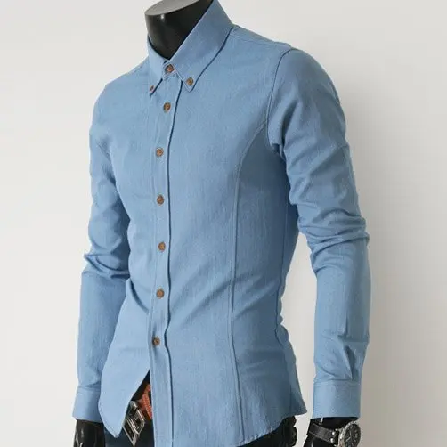 denim slim fit shirt