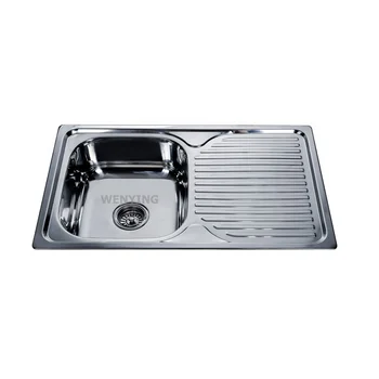 Brushed Surafce And Top Mount China Kitchen Sink One Piece Kitchen