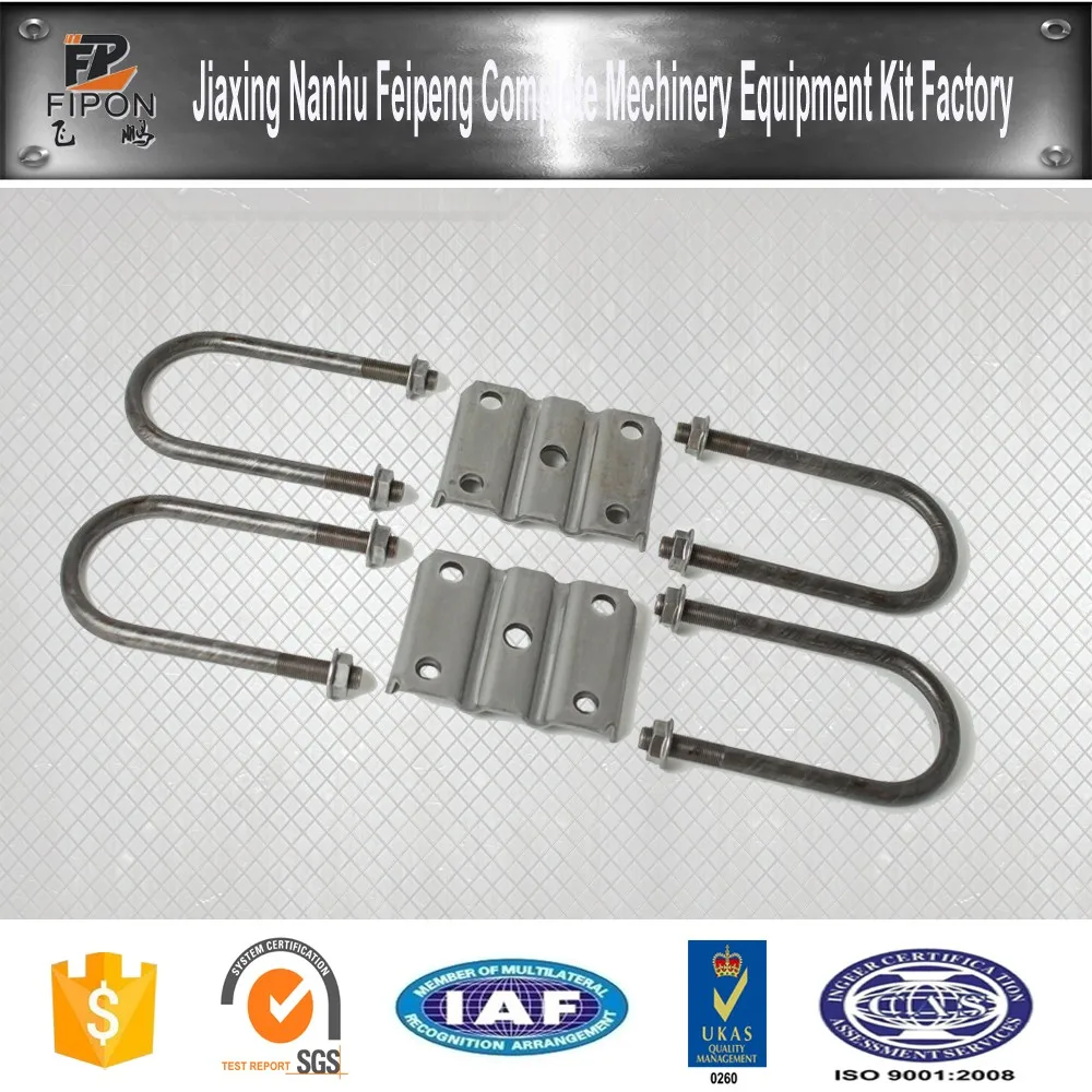 Ubolt Kit For Mounting 3,500lb,Round Trailer Axles 51/2" Long U