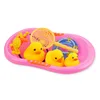 Wholesale wind up little yellow ducks Children's bath toys pinch with Make sound baby funny toys