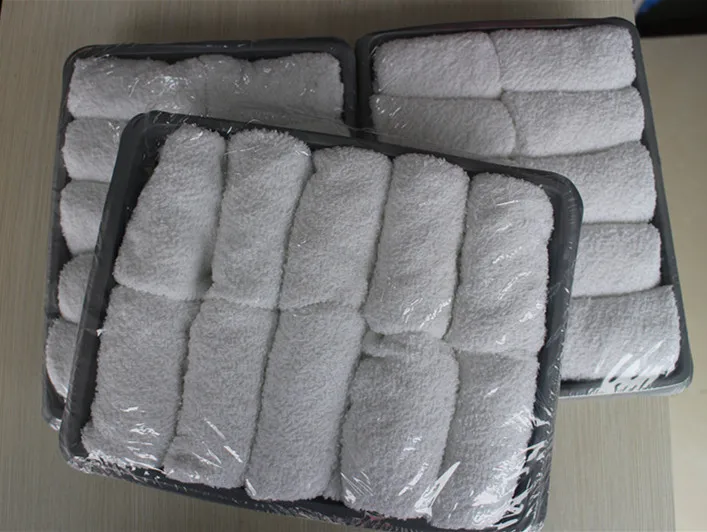 Airline 100 Cotton Disposable Hot Cold Towel In Tray Buy Disposable